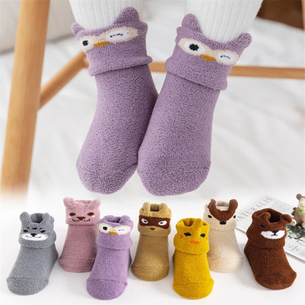 Unisex Baby Socks Non Slip - 1 قطعة سيليكون رمادي عدم الانزلاق