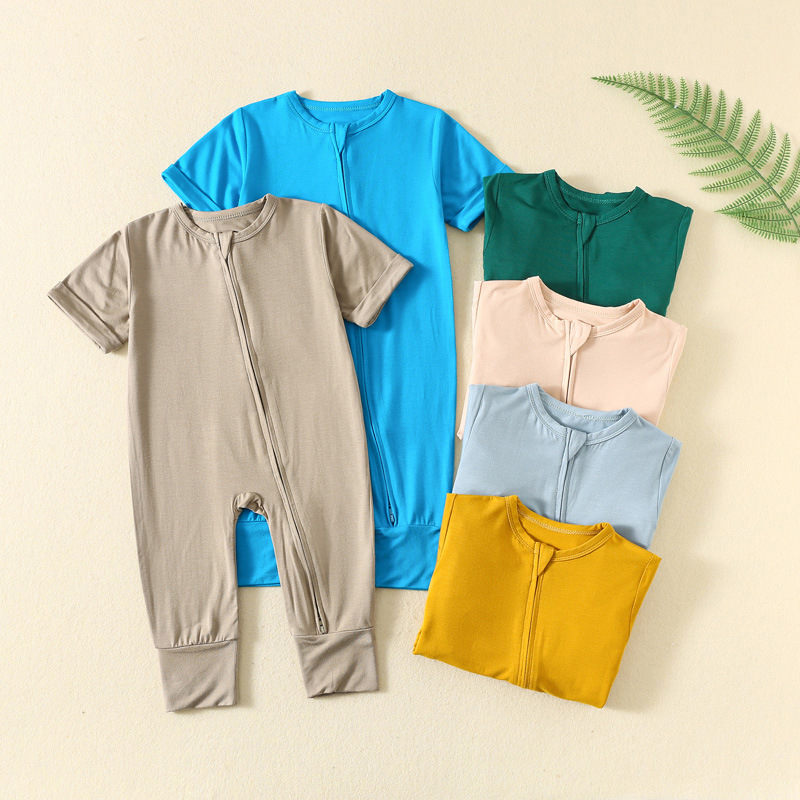 Cotton Baby Onesies Zipper - سوميني، بدلة أطفال من ألياف الخيزران
