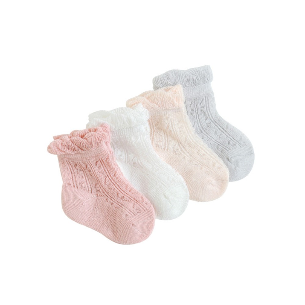 4 أزواج من الجوارب القطنية الل - مراجعة Unisex Baby Socks Non Slip وسعره