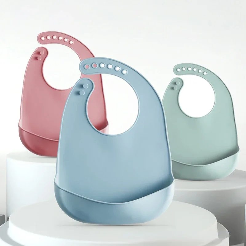 1/2 قطعة مريلة أطفال قابلة للت - مراجعة Waterproof Baby Bibs Silicone وسعره