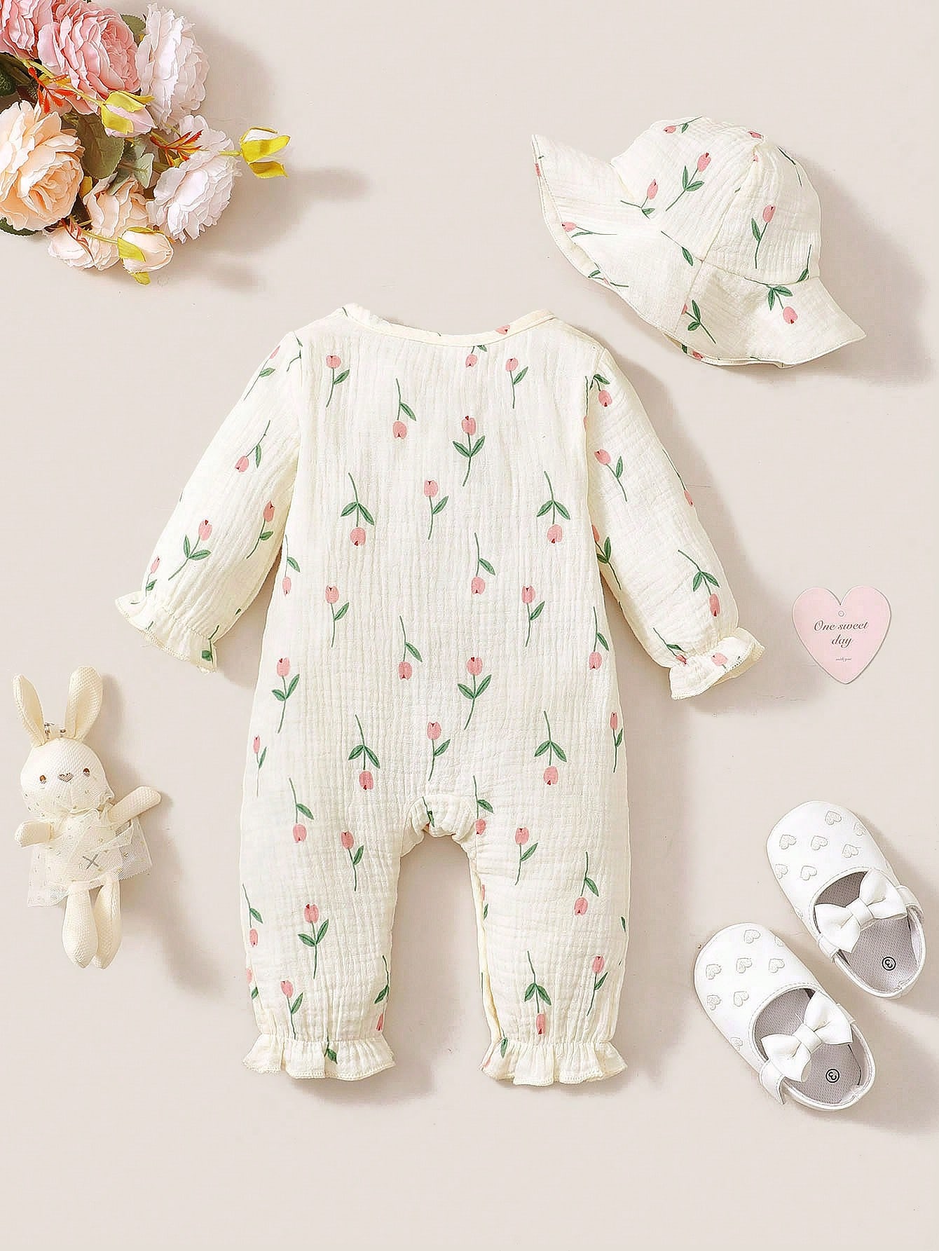 طقم رومبير طويل الأكمام من قما - مراجعة Newborn Baby Girl Romper Floral وسعره