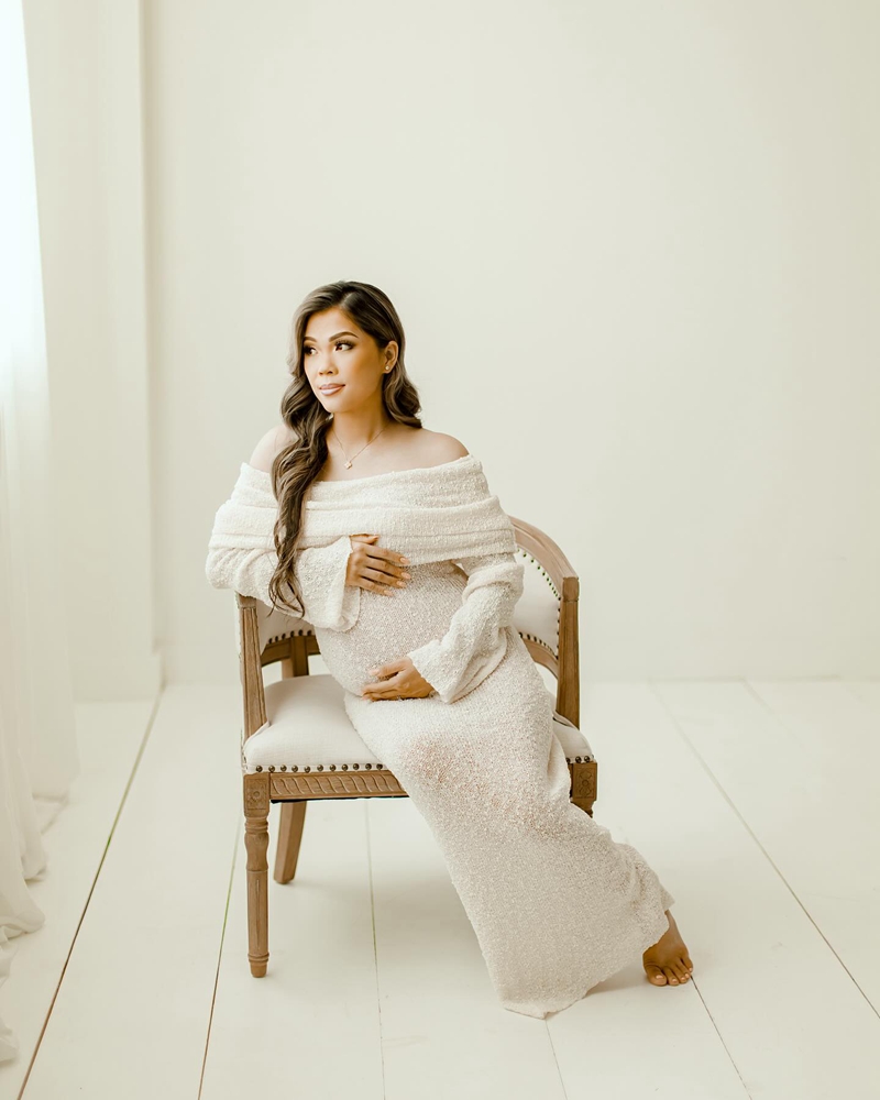 فستان تصوير للأمومة بأكمام طوي - مراجعة Maternity Wear وسعره
